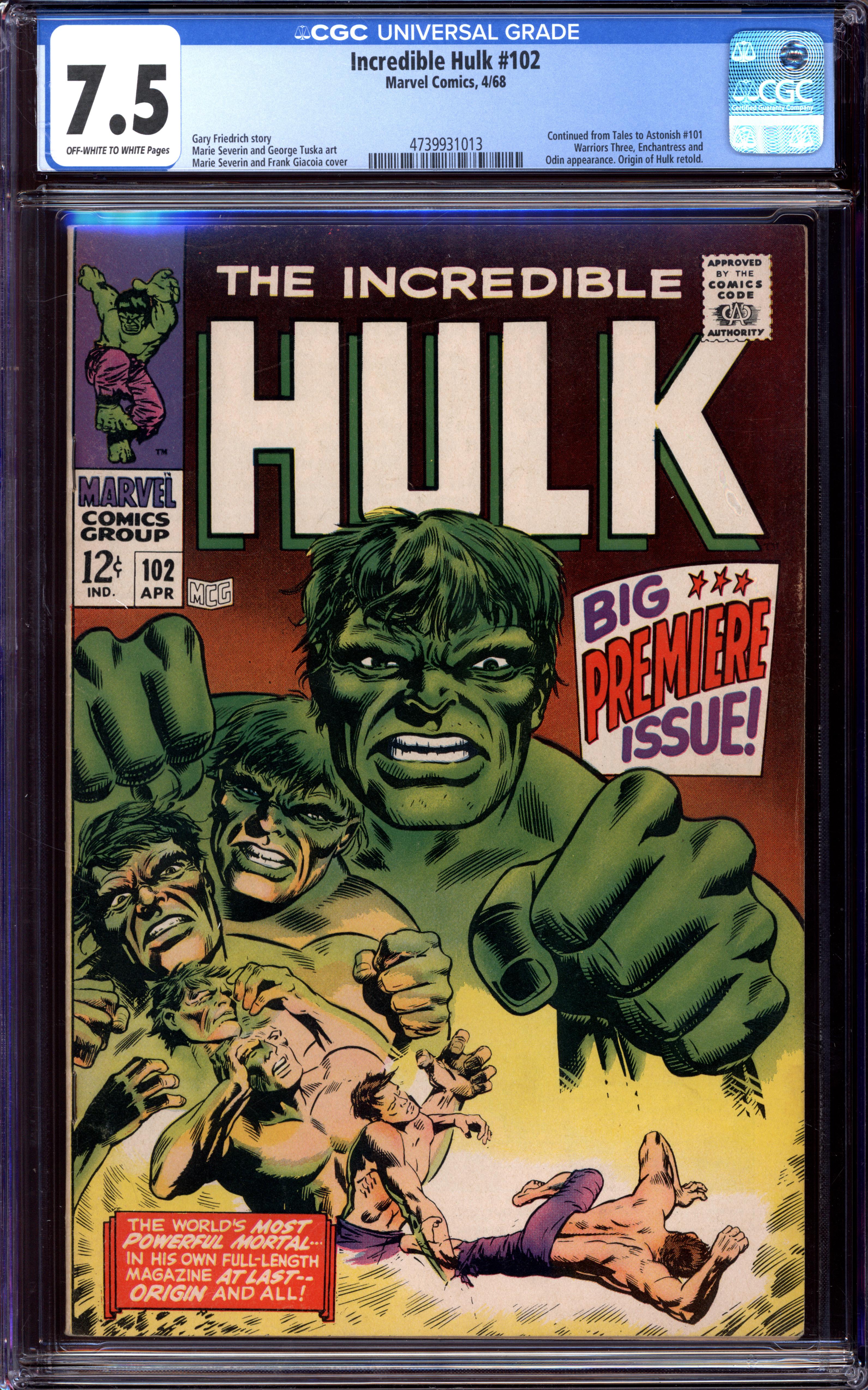 INCREDIBLE HULK Front Cover