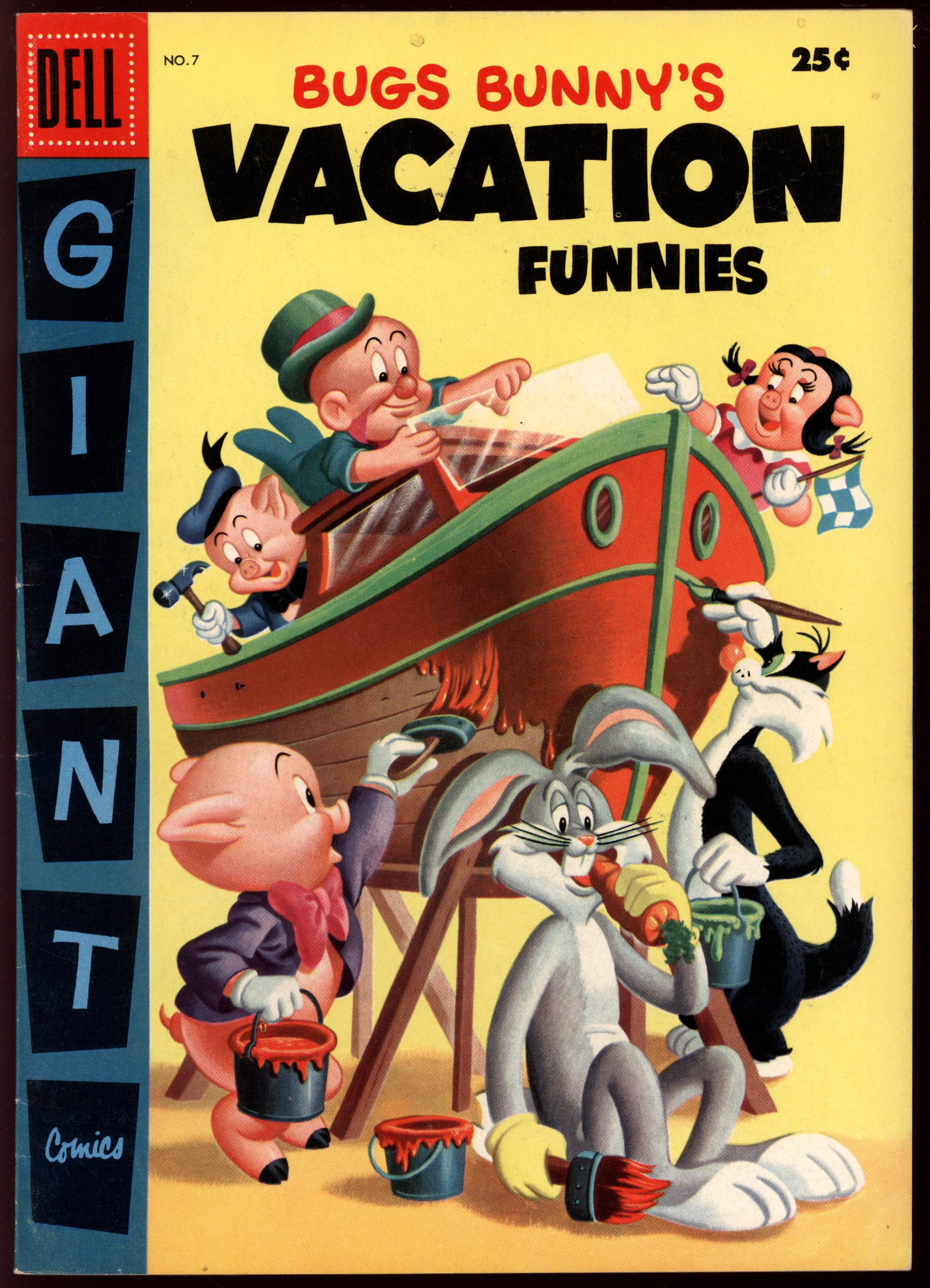 DELL GIANT COMICS: BUGS BUNNY'S VACATION FUNNIES Front Cover