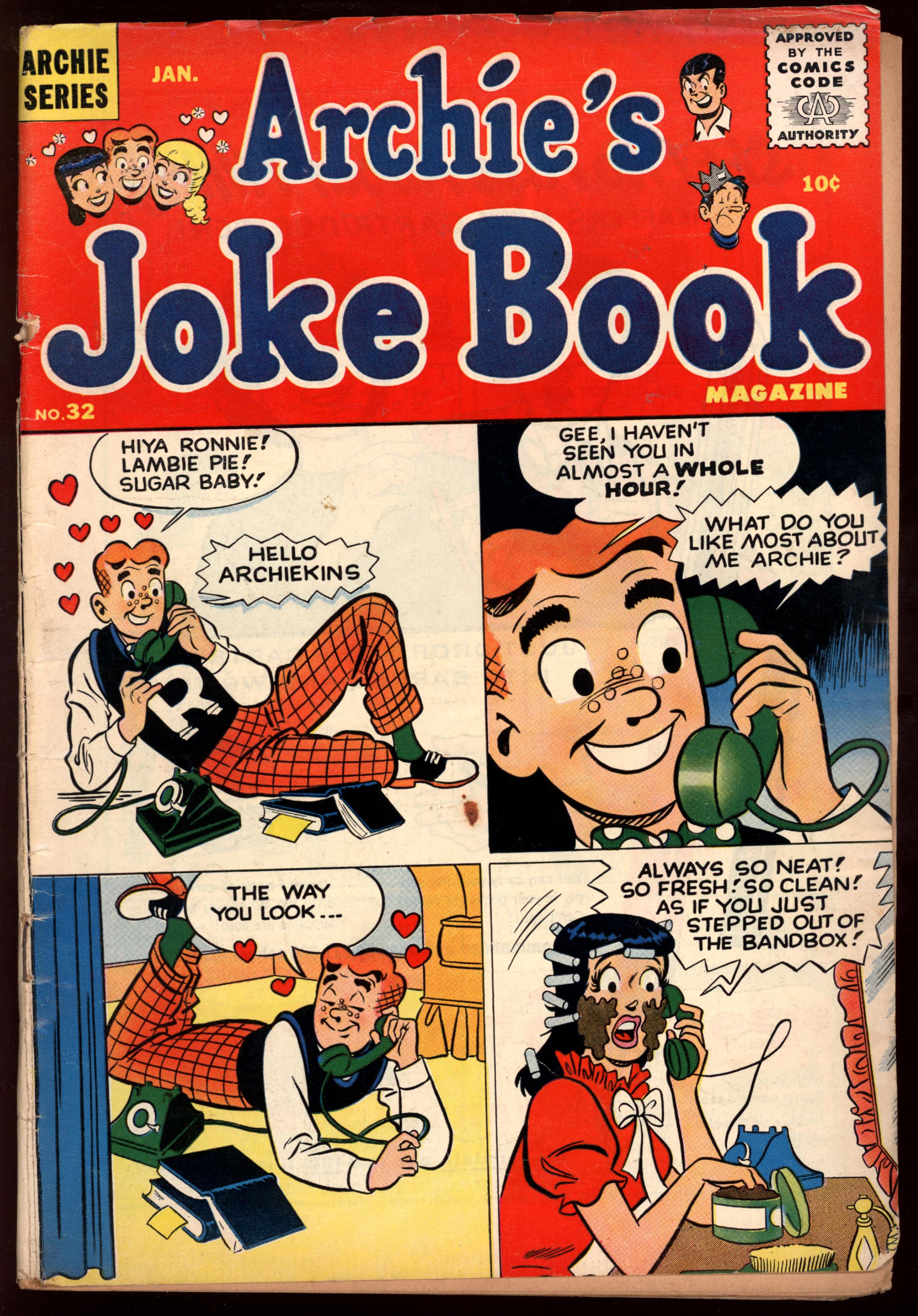 ARCHIE'S JOKE BOOK Front Cover