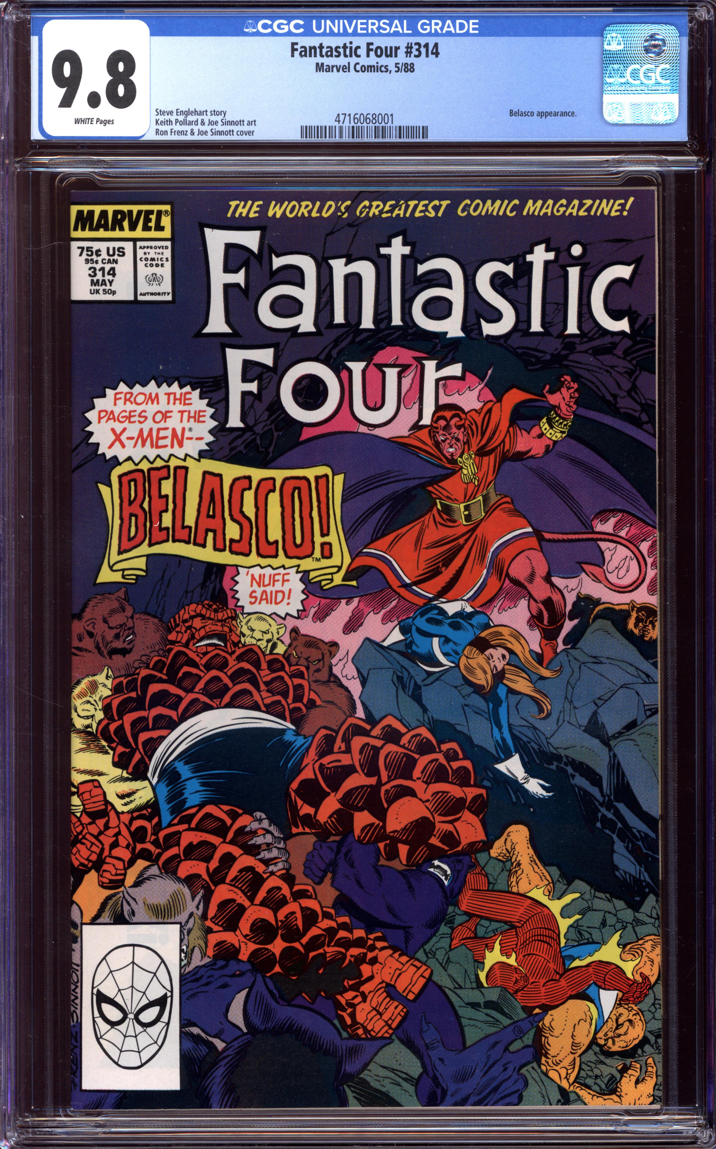 FANTASTIC FOUR #314 CGC 9.8 WHITE PAGES | Reece's Rare Comics