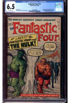 FANTASTIC FOUR #12 CGC 6.5 OW PAGES front cover