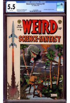 WEIRD SCIENCE-FANTASY #25 CGC 5.5 WHITE PAGES front cover
