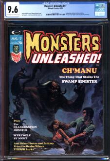 MONSTERS UNLEASHED #7 CGC 9.6 OW/WH PAGES front cover