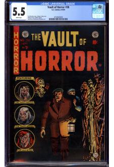 VAULT OF HORROR #38 CGC 5.5 WHITE PAGES front cover