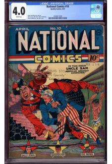 NATIONAL COMICS #10 CGC 4.0 WHITE PAGES front cover