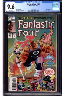 FANTASTIC FOUR #386 CGC 9.6 WHITE PAGES front cover