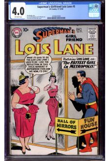 SUPERMAN'S GIRLFRIEND LOIS LANE #5 CGC 4.0 OW PAGES front cover