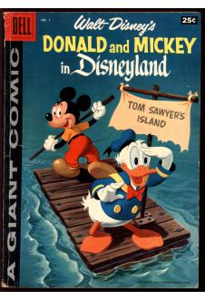 DELL GIANT COMICS: DONALD AND MICKEY IN DISNEYLAND #1 5.0 front cover