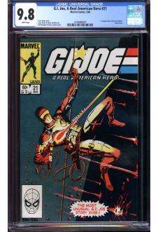 G.I. JOE, A REAL AMERICAN HERO #21 CGC 9.8 WHITE PAGES front cover