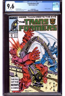 TRANSFORMERS #35 CGC 9.6 WHITE PAGES front cover