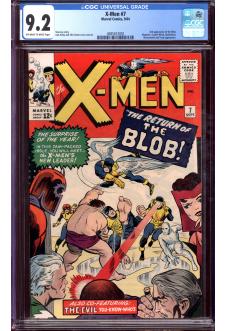 X-MEN #7 CGC 9.2 OW/WH PAGES front cover