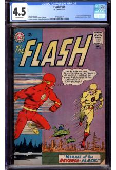 FLASH #139 CGC 4.5 OW PAGES front cover
