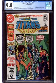 NEW TEEN TITANS #16 CGC 9.8 OW/WH PAGES front cover