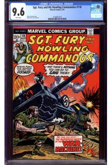 SGT. FURY AND HIS HOWLING COMMANDOS #118 CGC 9.6 WHITE PAGES front cover