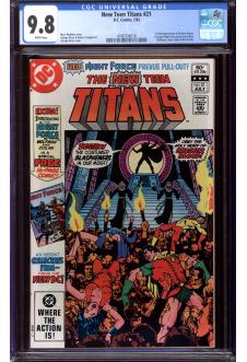 NEW TEEN TITANS #21 CGC 9.8 WHITE PAGES front cover
