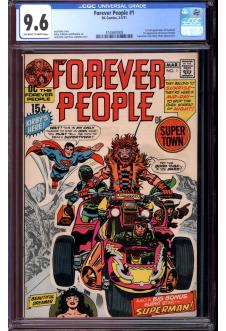 FOREVER PEOPLE #1 CGC 9.6 OW/WH PAGES front cover