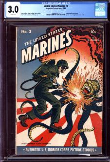 UNITED STATES MARINES #3 CGC 3.0 OW PAGES front cover