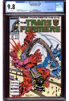TRANSFORMERS #35 CGC 9.8 WHITE PAGES front cover