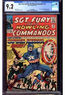 SGT. FURY AND HIS HOWLING COMMANDOS #13 CGC 9.2 OW/WH PAGES front cover