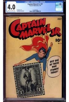 CAPTAIN MARVEL JR. #21 CGC 4.0 CR/OW PAGES front cover