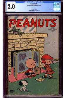 PEANUTS #1 CGC 2.0 CR/OW PAGES front cover