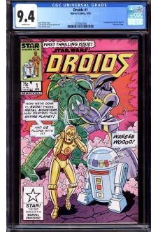 DROIDS #1 CGC 9.4 WHITE PAGES front cover