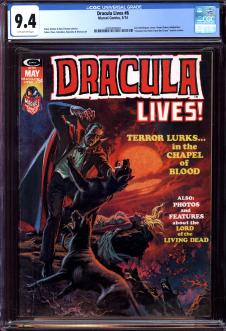 DRACULA LIVES #6 CGC 9.4 OW PAGES front cover
