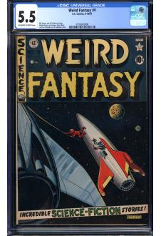 WEIRD FANTASY #9 CGC 5.5 OW/WH PAGES front cover