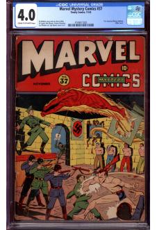 MARVEL MYSTERY COMICS #37 CGC 4.0 CR/OW PAGES front cover