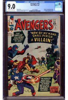 AVENGERS #15 CGC 9.0 OW/WH PAGES front cover