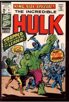 INCREDIBLE HULK ANNUAL #3 7.5 front cover