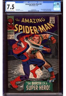 AMAZING SPIDER-MAN #42 CGC 7.5 CR/OW PAGES front cover