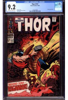 THOR #157 CGC 9.2 OW/WH PAGES front cover