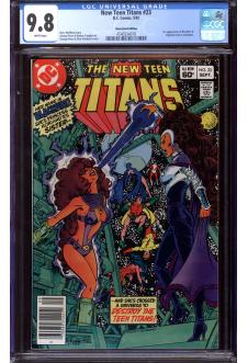 NEW TEEN TITANS #23 CGC 9.8 WHITE PAGES front cover