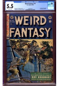 WEIRD FANTASY #19 CGC 5.5 OW PAGES front cover