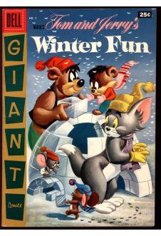 DELL GIANT COMICS: TOM AND JERRY'S WINTER FUN #5 5.0 front cover