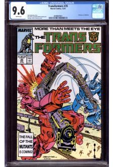 TRANSFORMERS #35 CGC 9.6 WHITE PAGES front cover