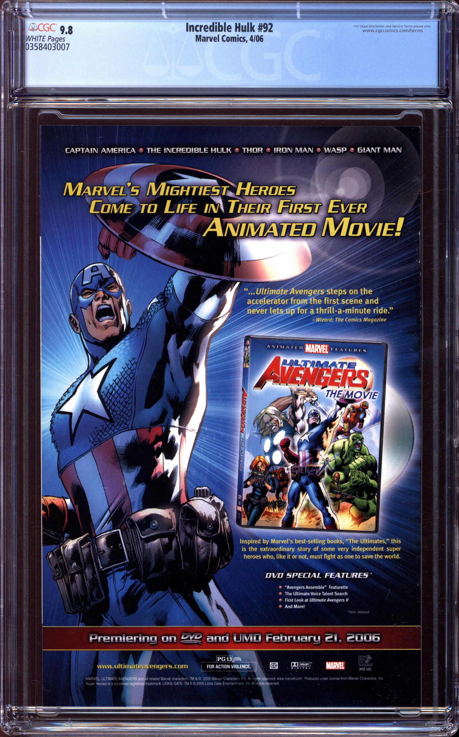 INCREDIBLE HULK Back Cover