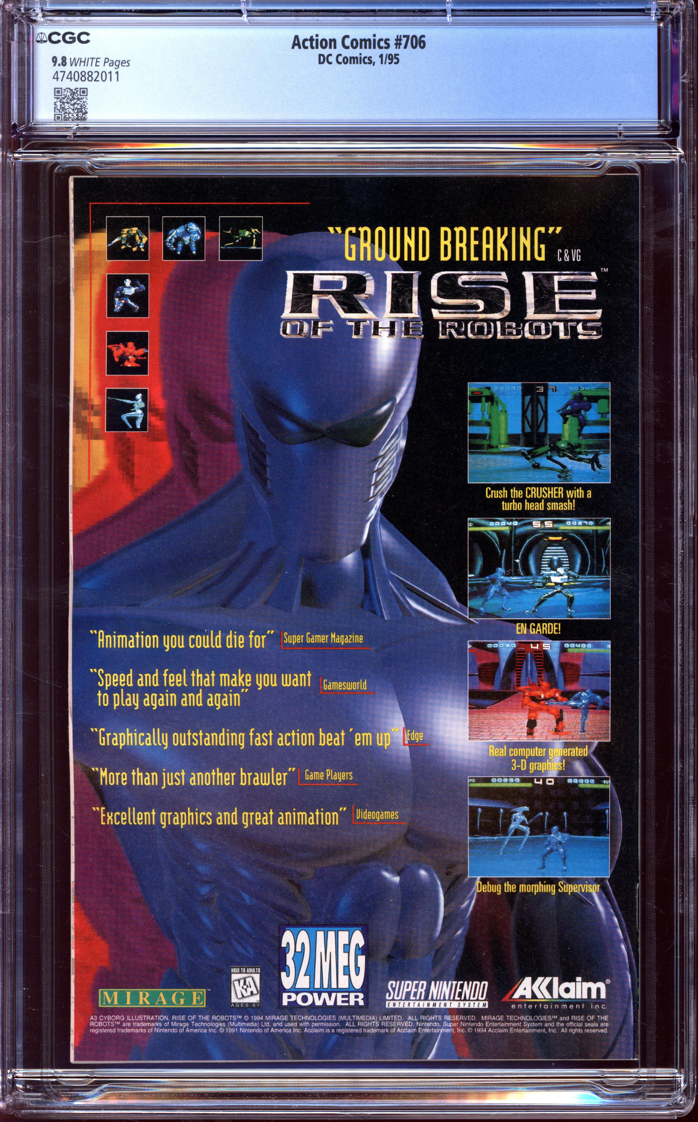 ACTION COMICS Back Cover