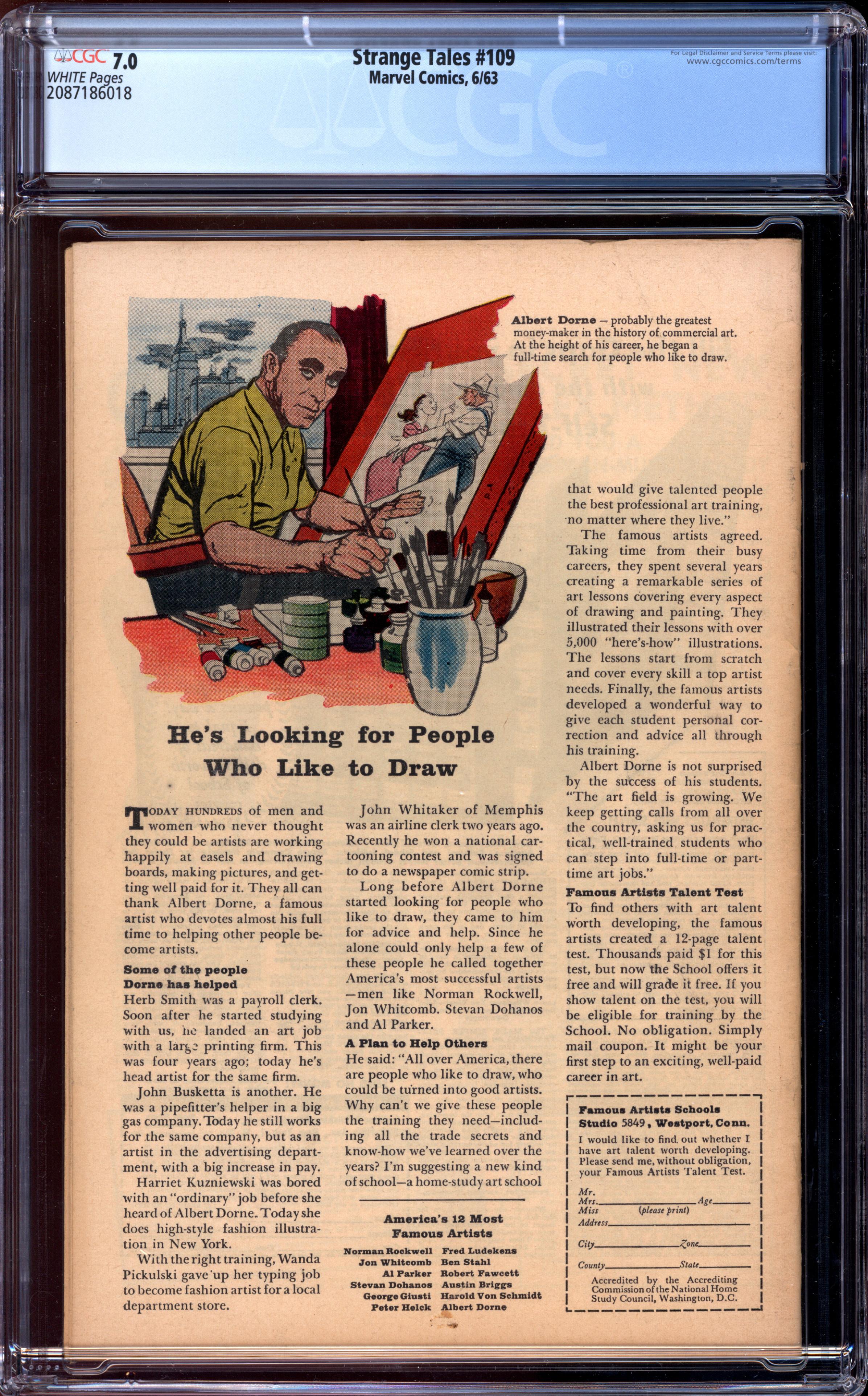 STRANGE TALES Back Cover