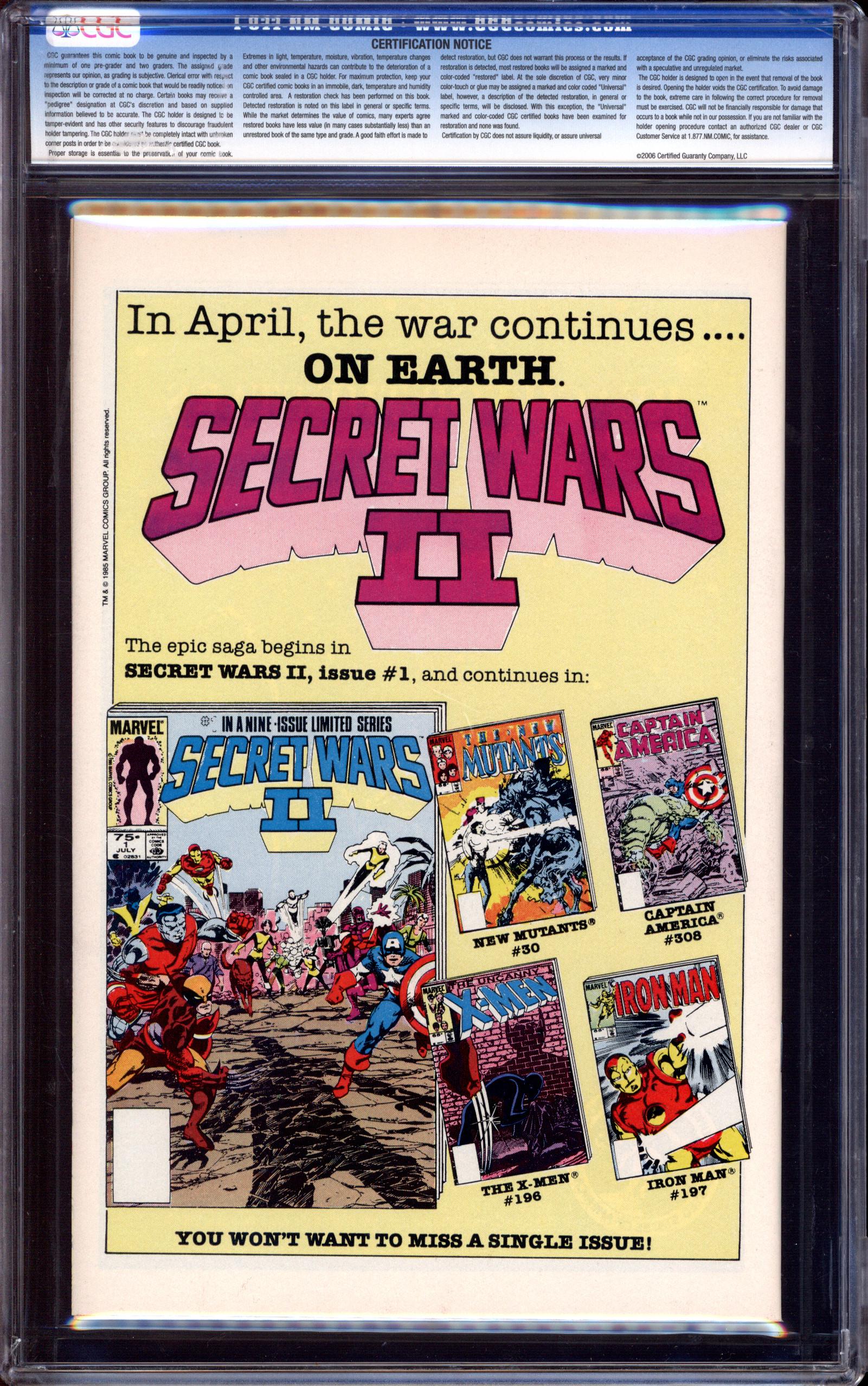 ROCKET RACCOON Back Cover