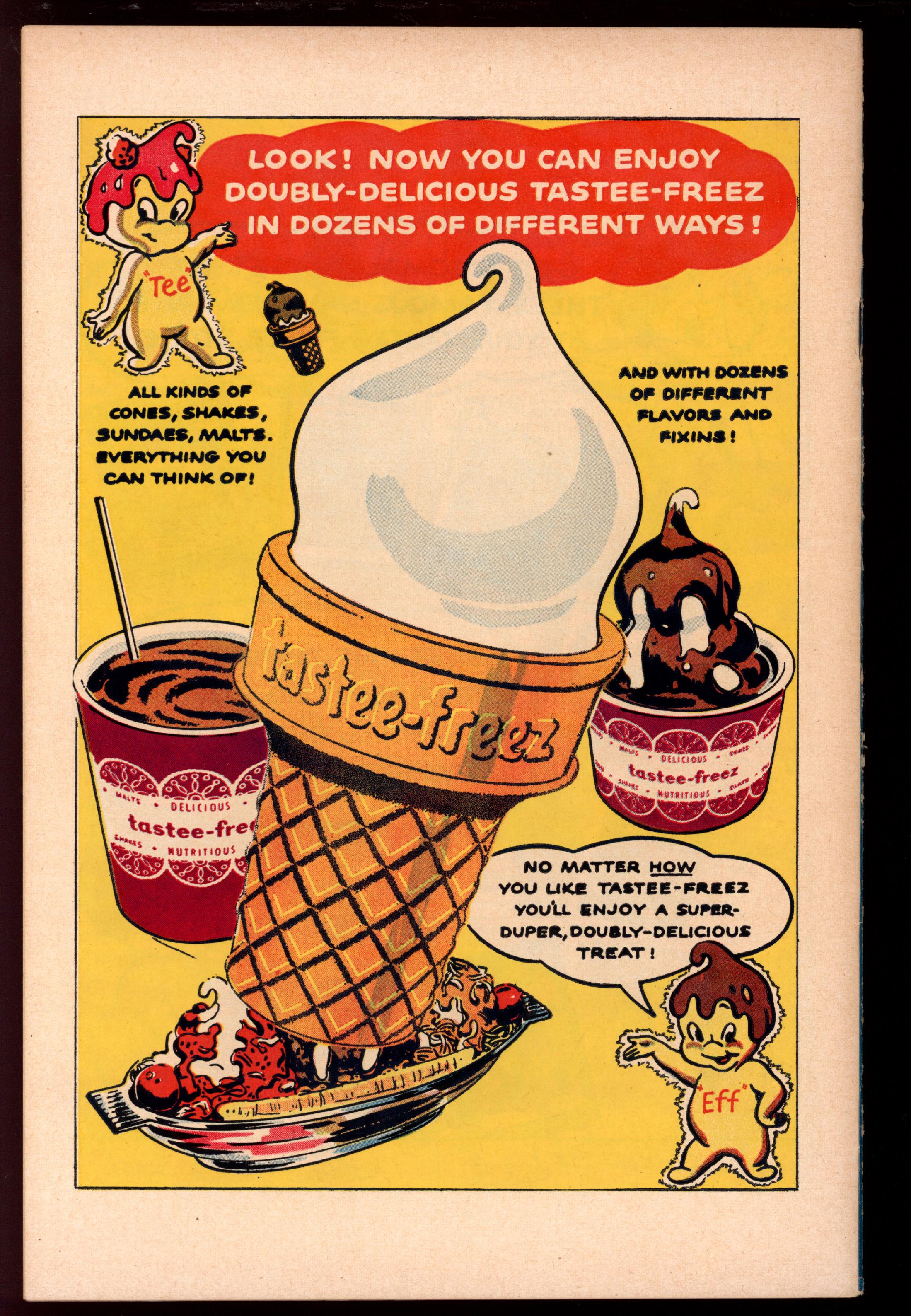 TASTEE-FREEZ COMICS Back Cover