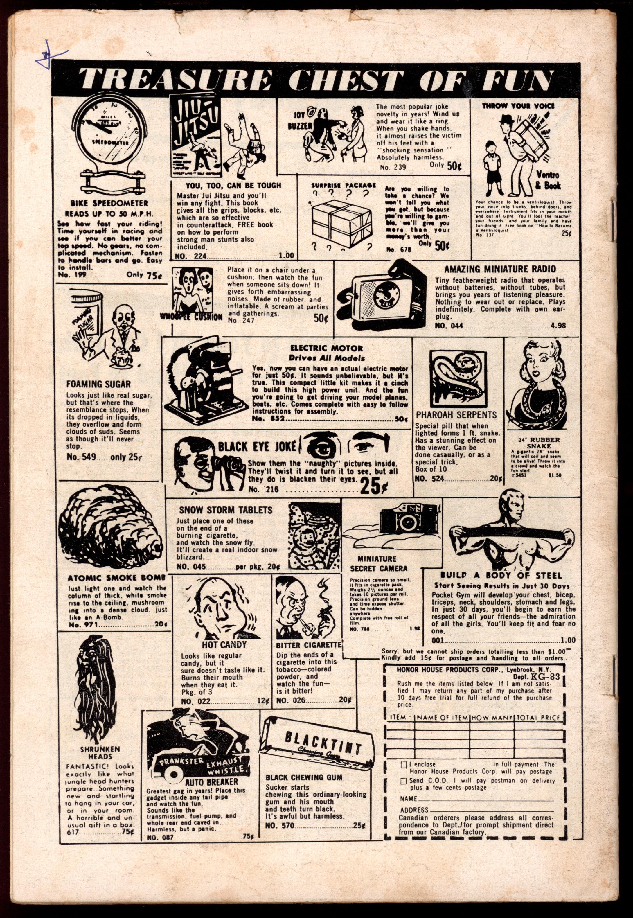 ADVENTURES INTO THE UNKNOWN Back Cover