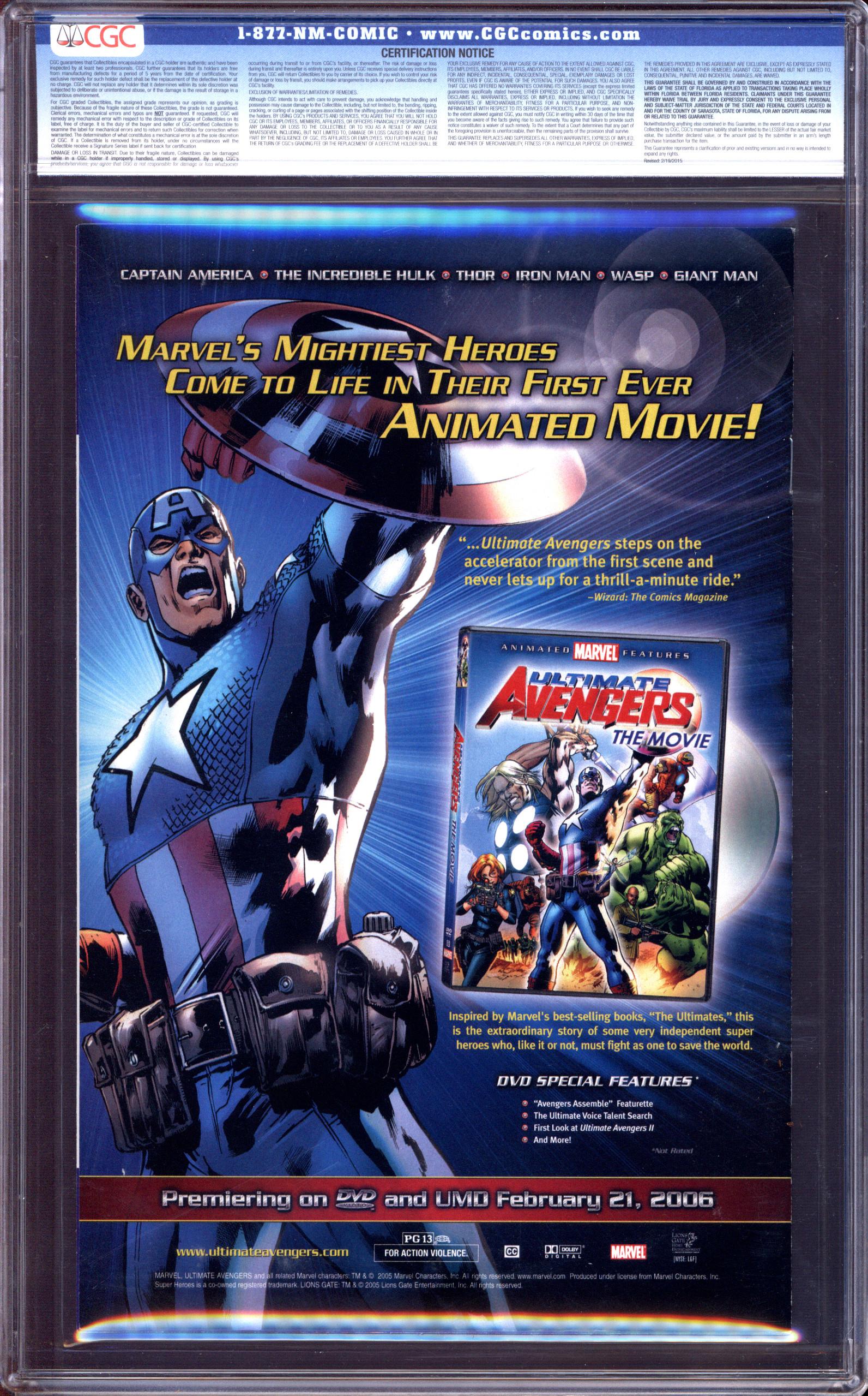 INCREDIBLE HULK Back Cover