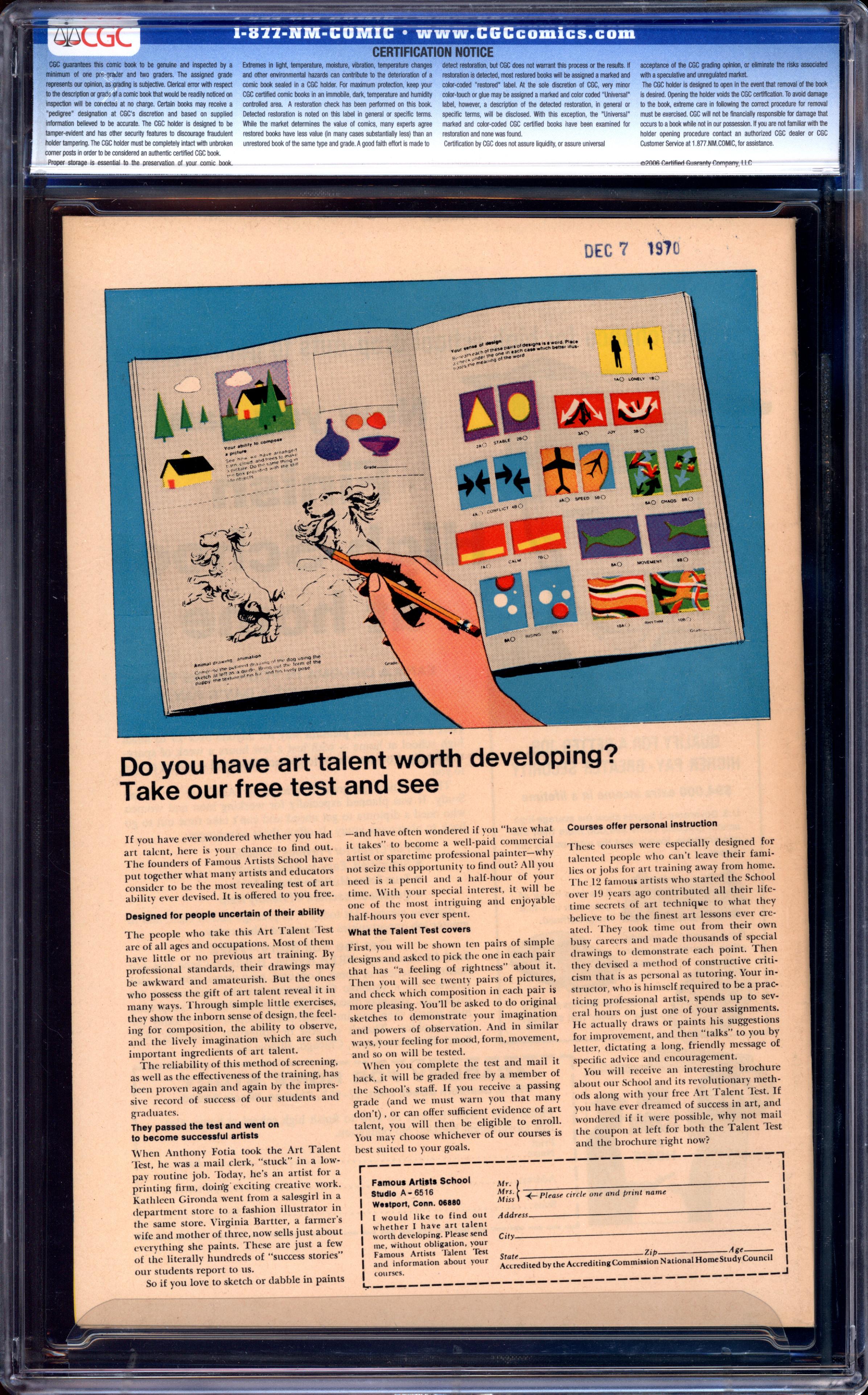 SUB-MARINER Back Cover