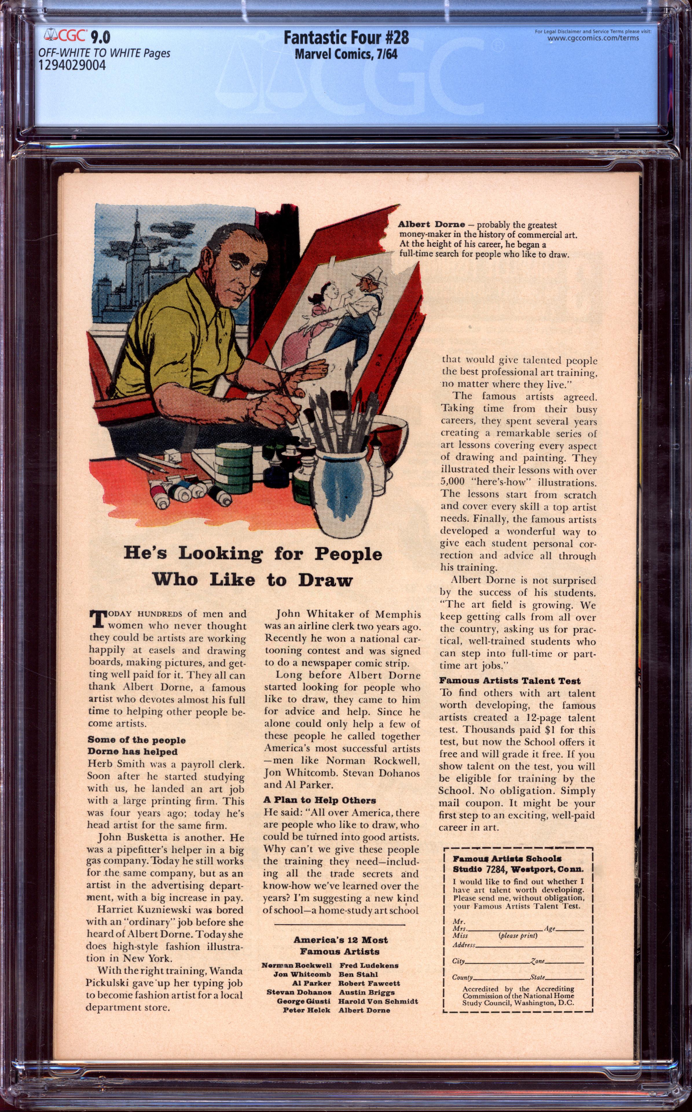 FANTASTIC FOUR Back Cover