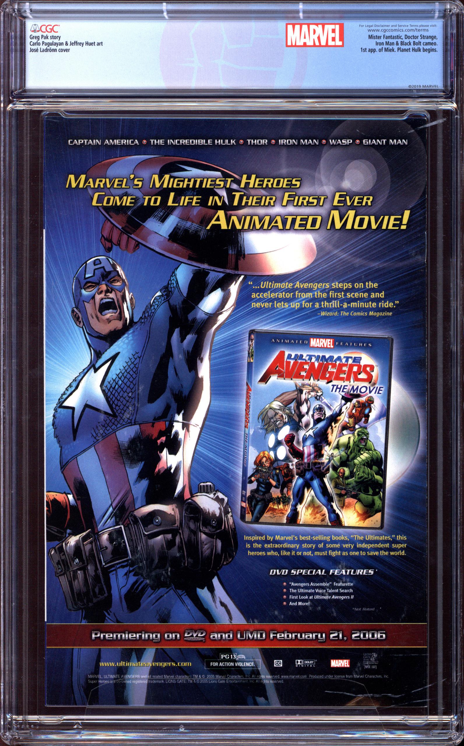 INCREDIBLE HULK Back Cover