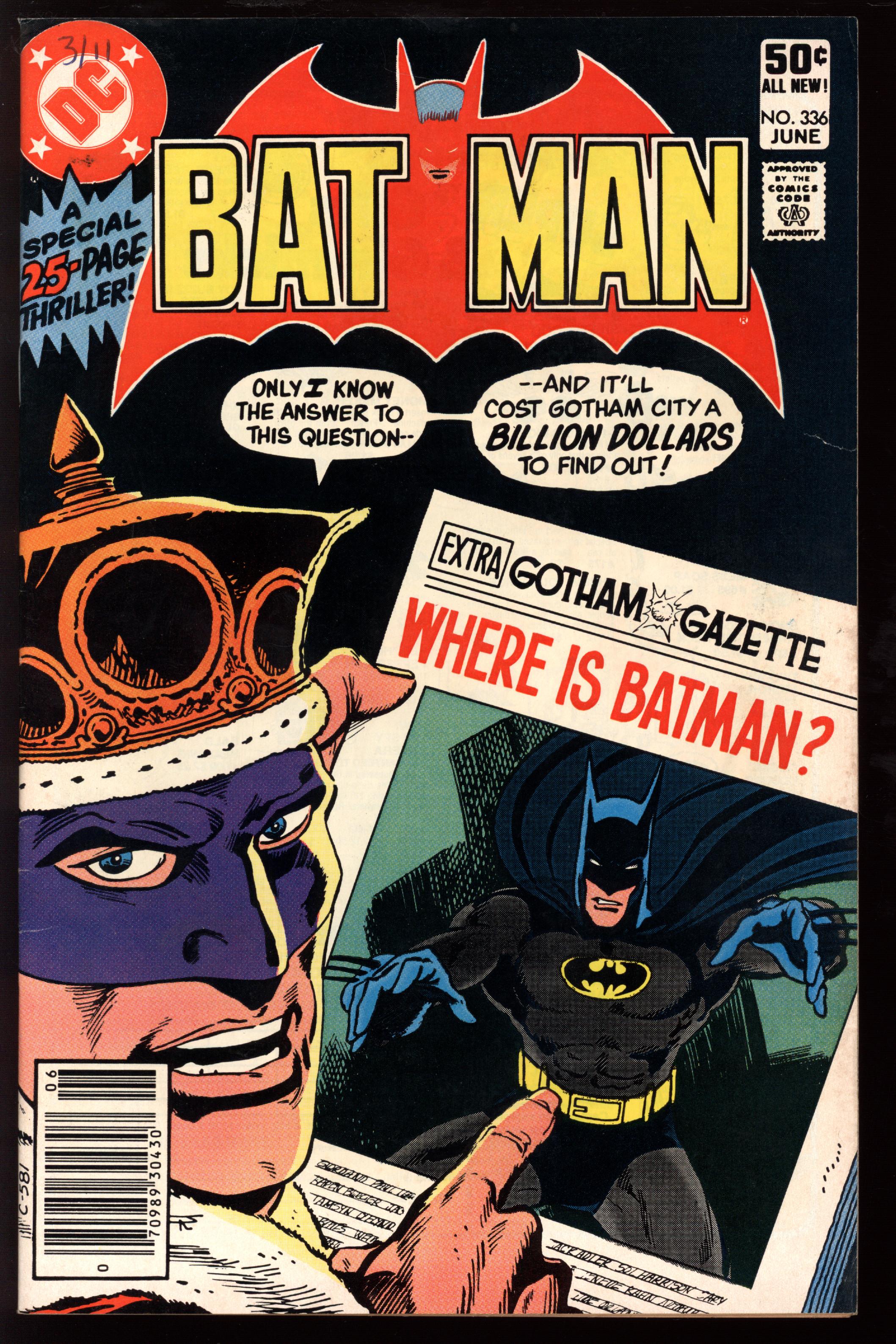BATMAN Front Cover