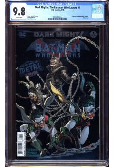 DARK NIGHTS: THE BATMAN WHO LAUGHS #1 CGC 9.8 WHITE PAGES front cover