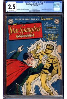 STAR SPANGLED COMICS #95 CGC 2.5 OW PAGES front cover